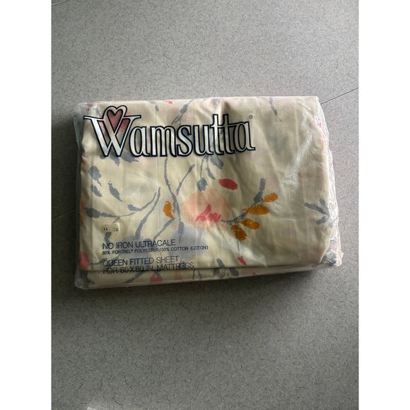 Vintage Wamsutta Ultracale Queen Fitted Sheet - with Matching King Pillowcases - Picture 2 of 6